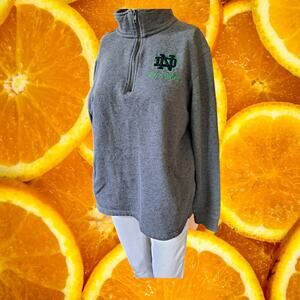Stadium Notre Dame 1/4 Zip Sweatshirt with ND Embroidered Size Medium‎